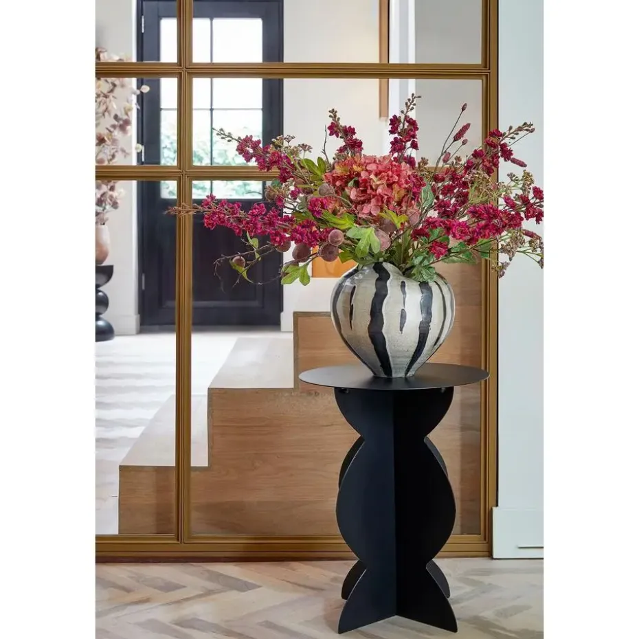 Mica Decorations Rafi Bijzettafel - H50 x Ø40 cm - IJzer - Zwart