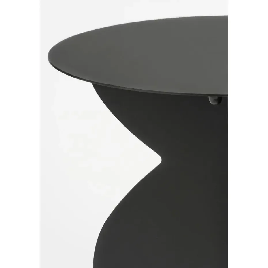 Mica Decorations Rafi Bijzettafel - H50 x Ø40 cm - IJzer - Zwart