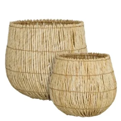 Mica Decorations Ronda Opbergmanden - H40 x Ø44 cm - Lichtbruin