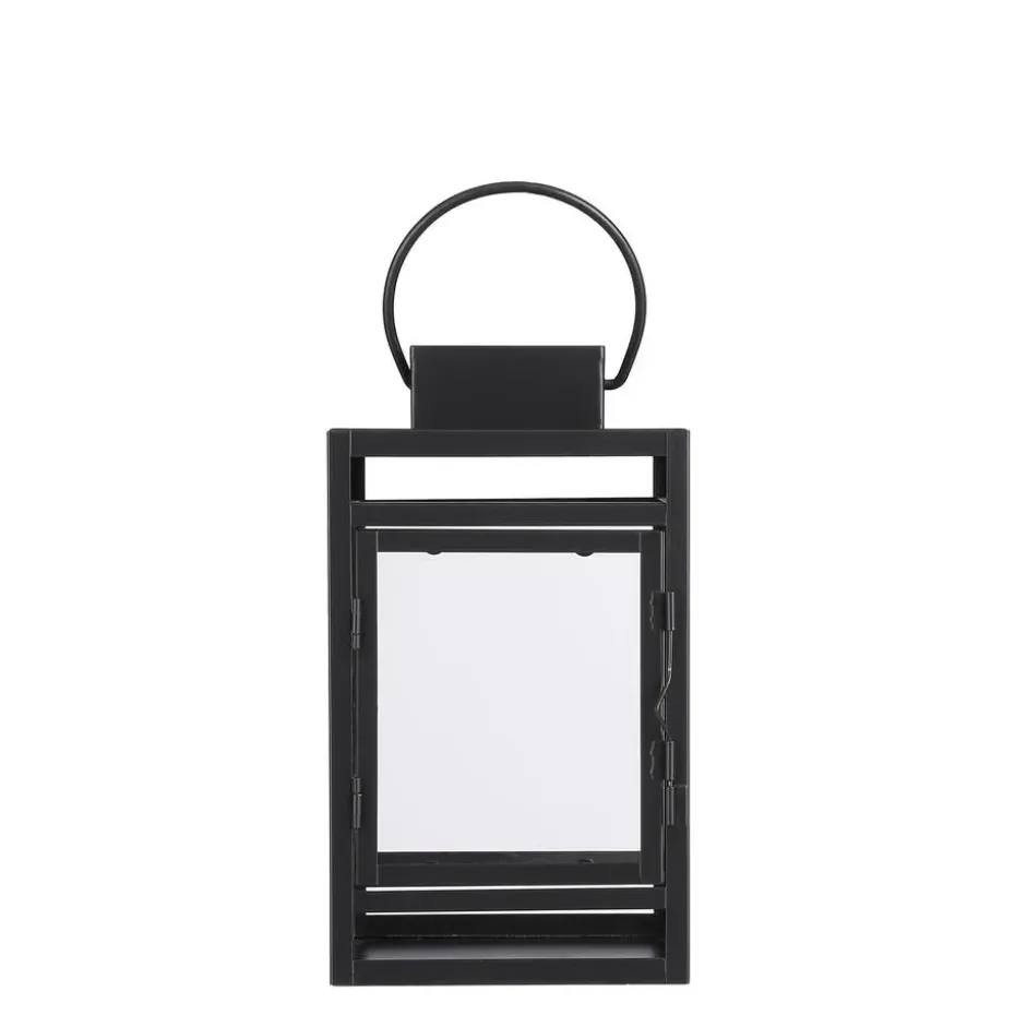Mica Decorations Storm Lantaarn - L13,5 x B13 x H23 cm - Zwart