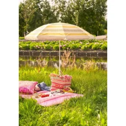 Mica Decorations Strandparasol - H180 x Ø160 cm - Geel
