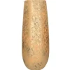 Mica Decorations Vaas - keramiek - flakes - goud - D21 x H55 cm