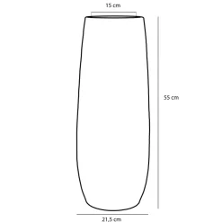 Mica Decorations Vaas - keramiek - flakes - goud - D21 x H55 cm