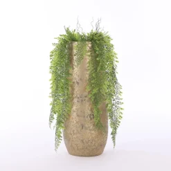 Mica Decorations Vaas - keramiek - flakes - goud - D21 x H55 cm