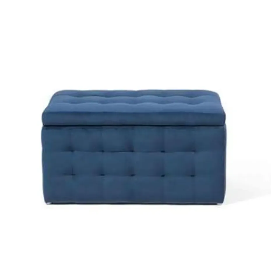 MICHIGAN - Ottomaan - Donkerblauw - Fluweel