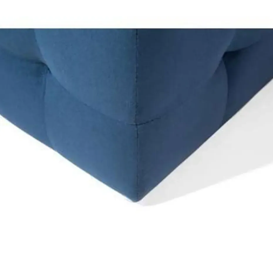 MICHIGAN - Ottomaan - Donkerblauw - Fluweel