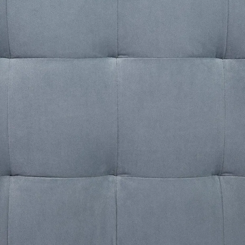 MICHIGAN - Ottomaan - Grijs - Fluweel