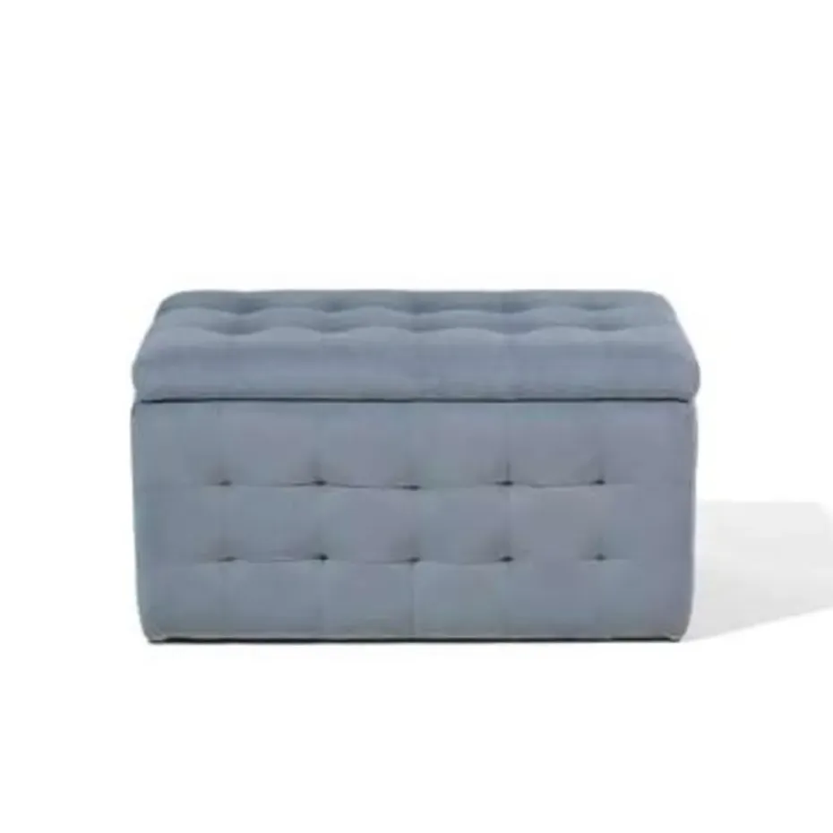 MICHIGAN - Ottomaan - Grijs - Fluweel