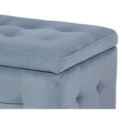 MICHIGAN - Ottomaan - Grijs - Fluweel