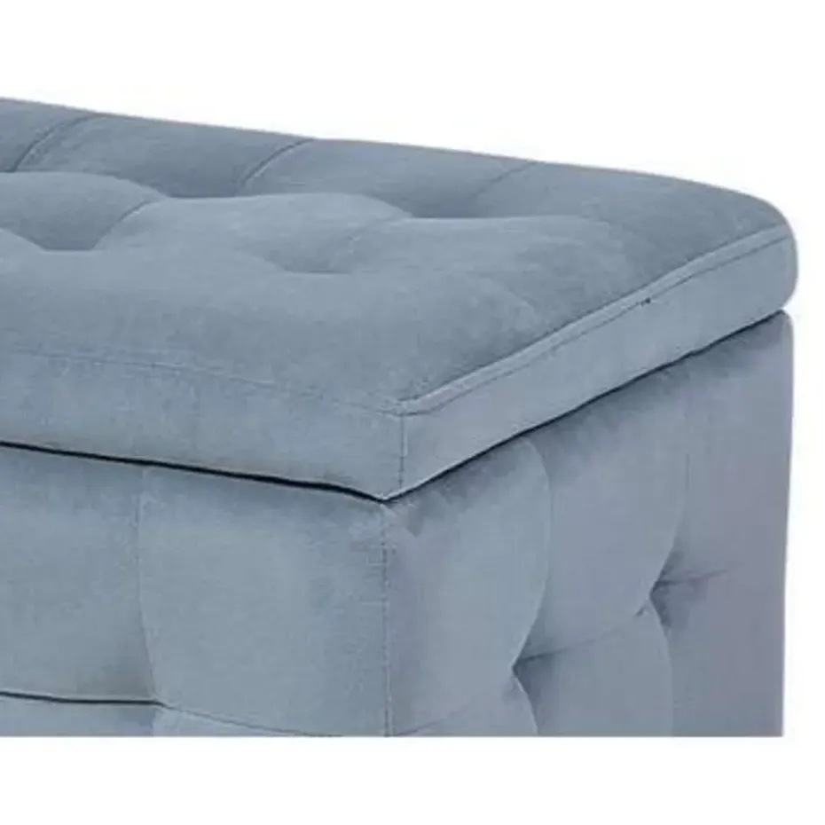 MICHIGAN - Ottomaan - Grijs - Fluweel