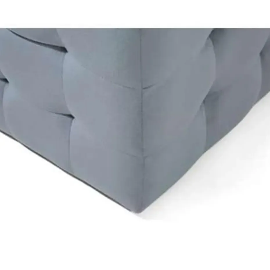 MICHIGAN - Ottomaan - Grijs - Fluweel