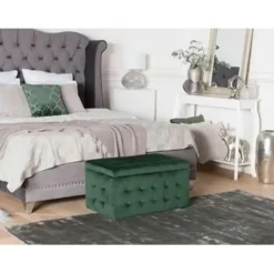 MICHIGAN - Ottomaan - Groen - Fluweel