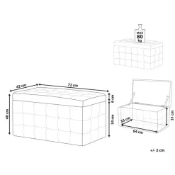 MICHIGAN - Ottomaan - Roze - Fluweel