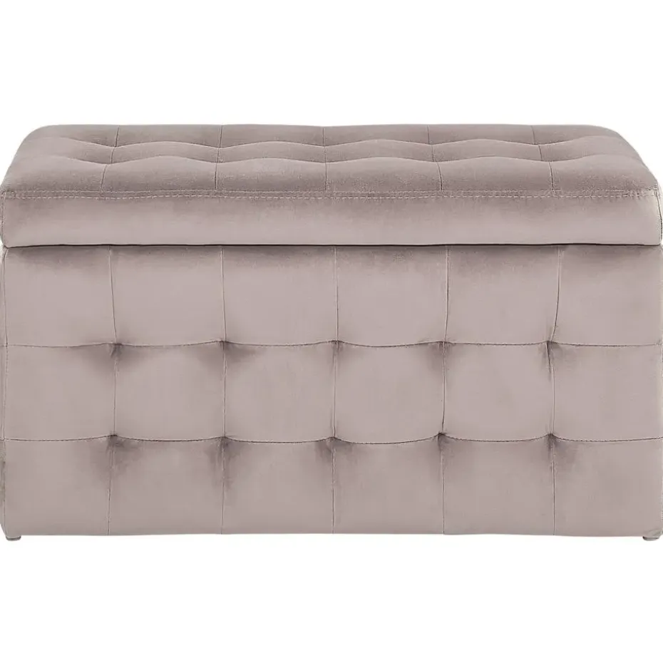 MICHIGAN - Ottomaan - Roze - Fluweel