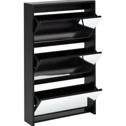 MIDFIELD - Schoenenkast 3 vakken - Zwart - MDF