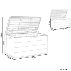 MILIES - Kussenbox - Bruin - 116 x 60 cm - Synthetisch materiaal