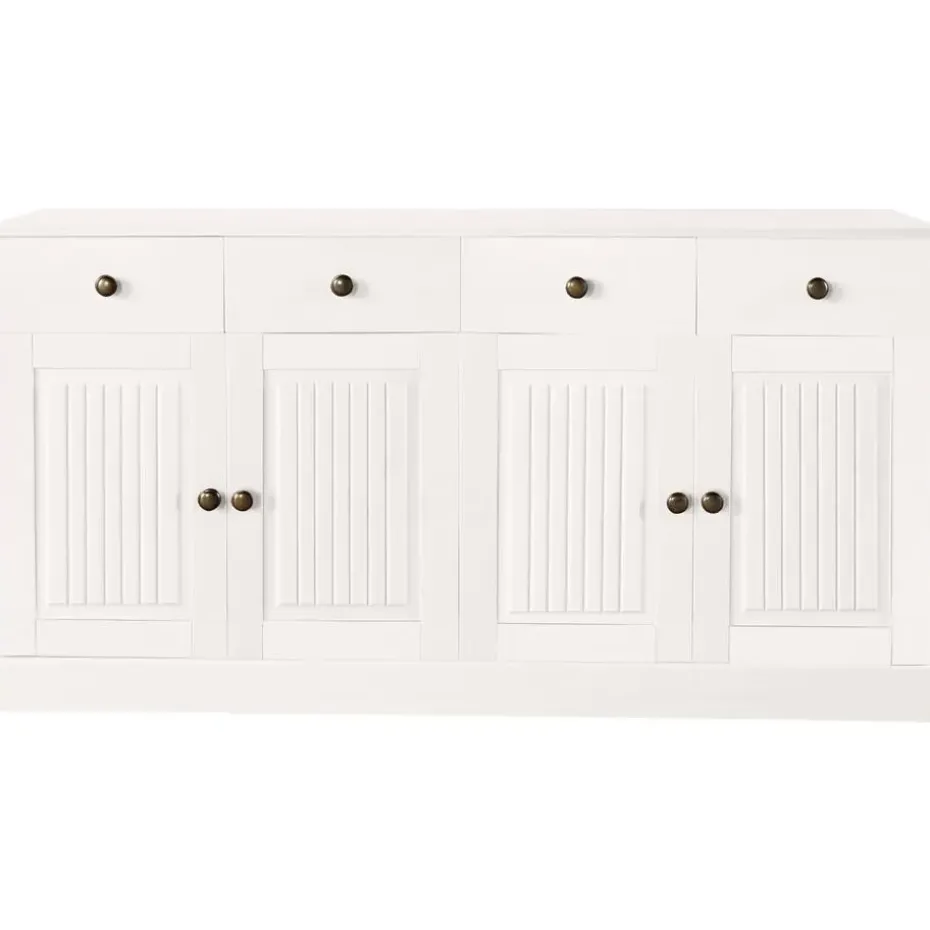 Mille - Dressoir met 4 deuren en 2 laden in wit gelakt grenen