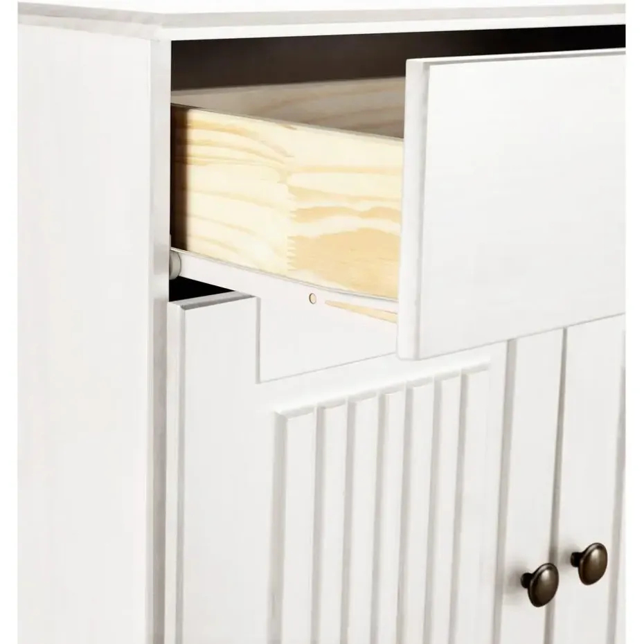 Mille - Dressoir met 4 deuren en 2 laden in wit gelakt grenen