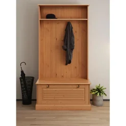 Mille - Garderobe met 1 klepdeur in grenen
