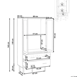 MILORA - Buffetkast - Wit - MDF