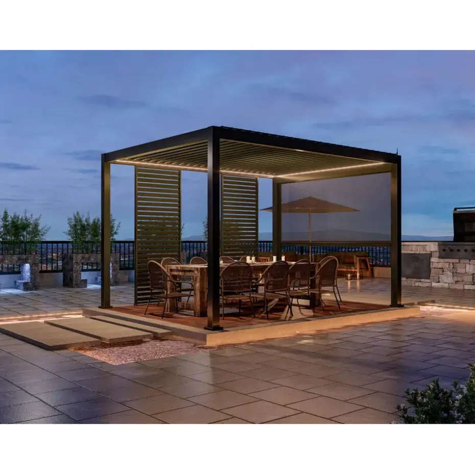 Mirador Deluxe overkapping elektrisch met LED 300 x 400 antraciet