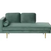 MIRAMAS - Chaise longue - Groen - Linkerzijde - Fluweel