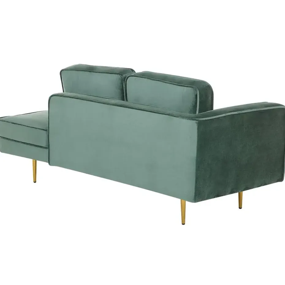 MIRAMAS - Chaise longue - Groen - Linkerzijde - Fluweel