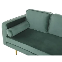 MIRAMAS - Chaise longue - Groen - Linkerzijde - Fluweel