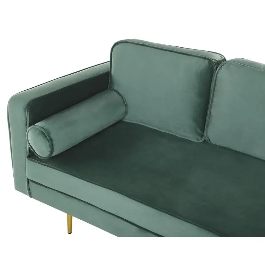 MIRAMAS - Chaise longue - Groen - Linkerzijde - Fluweel