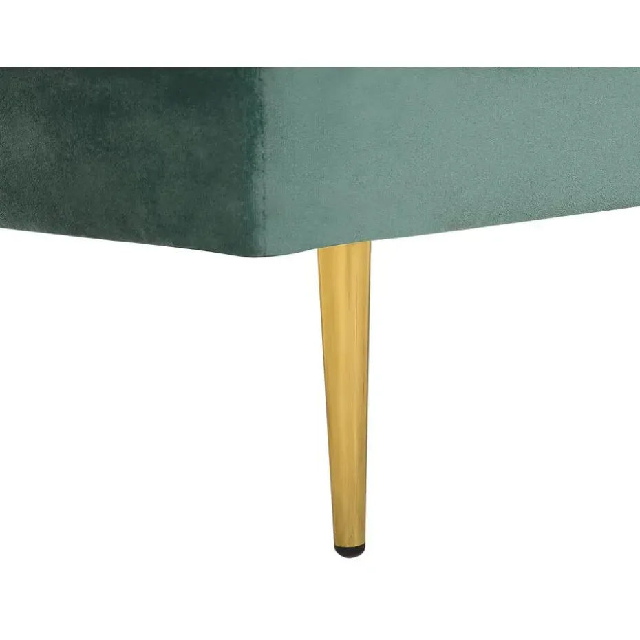 MIRAMAS - Chaise longue - Groen - Linkerzijde - Fluweel