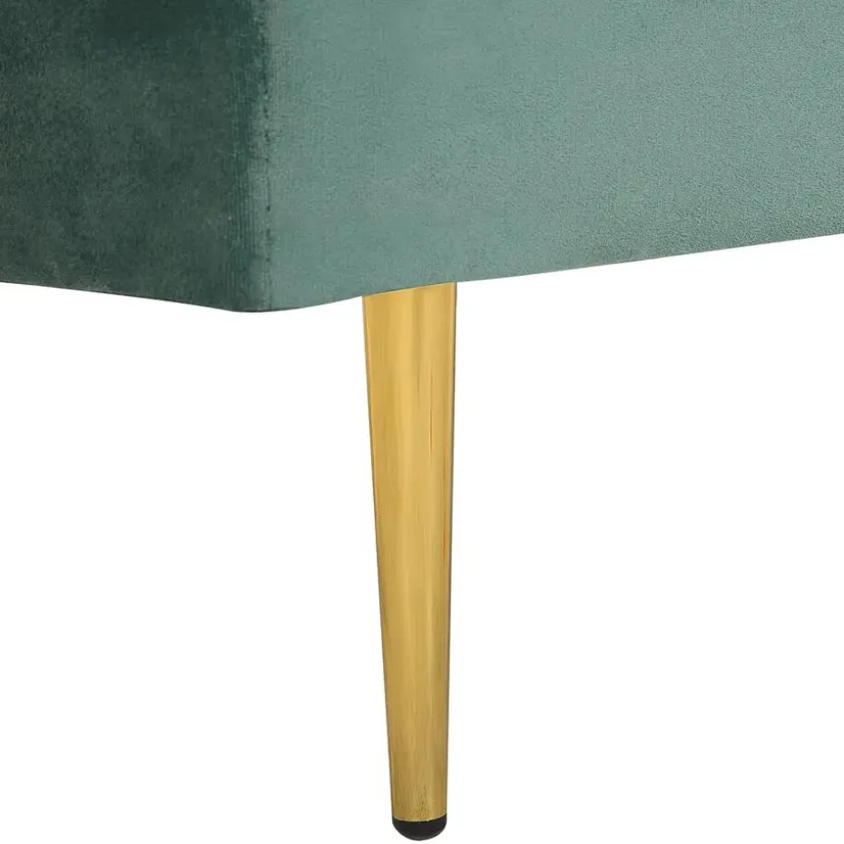 MIRAMAS - Chaise longue - Groen - Linkerzijde - Fluweel