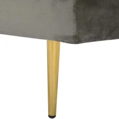 MIRAMAS - Chaise longue - Grijs - Rechterzijde - Fluweel