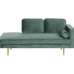 MIRAMAS - Chaise longue - Groen - Rechterzijde - Fluweel