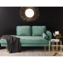 MIRAMAS - Chaise longue - Groen - Rechterzijde - Fluweel