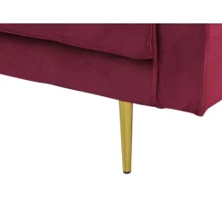 MIRAMAS - Chaise longue - Rood - Rechterzijde - Fluweel