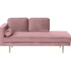 MIRAMAS - Chaise longue - Roze - Linkerzijde - Fluweel