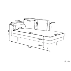 MIRAMAS - Chaise longue - Roze - Linkerzijde - Fluweel