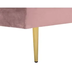 MIRAMAS - Chaise longue - Roze - Linkerzijde - Fluweel