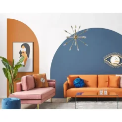 MIRAMAS - Chaise longue - Roze - Rechterzijde - Fluweel