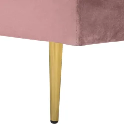 MIRAMAS - Chaise longue - Roze - Rechterzijde - Fluweel