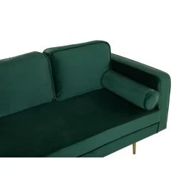 MIRAMAS - Chaise longue - Smaragdgroen - Rechterzijde - Fluweel