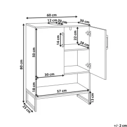 MISCANTI - Wastafelkast - Lichtbruin/Zwart - Bamboehout