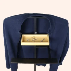 MISOU Dressboy Kledingstandaard Kledinghouder Zwart 114 cm Bamboe en metaal