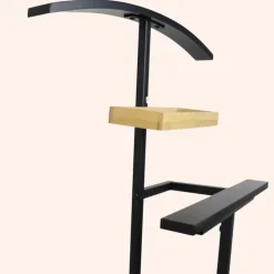 MISOU Dressboy Kledingstandaard Kledinghouder Zwart 114 cm Bamboe en metaal