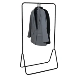 MISOU Kledingrek Metaal Industrieel Zwart 80x44x145cm