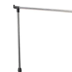 MISOU Kledingrek op Wieltjes Enkel Zwart Metaal Verstelbaar