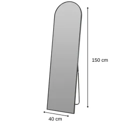 MISOU Passpiegel 150cm - Zwart