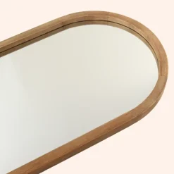 MISOU Passpiegel Ovaal Wandspiegel 35x90 cm Hout Spiegel Scandinavisch