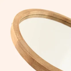 MISOU Passpiegel Ovaal Wandspiegel 35x90 cm Hout Spiegel Scandinavisch