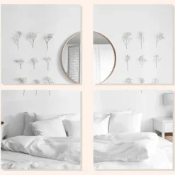 MISOU Plakspiegel Zelfklevende Spiegel Vierkant Set van 4 40x40cm